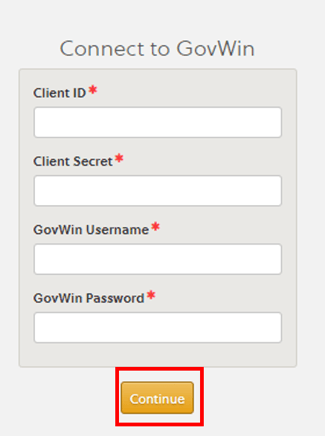 Blue connect to GovWin